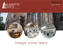 Tablet Screenshot of lafayette-lofts.com